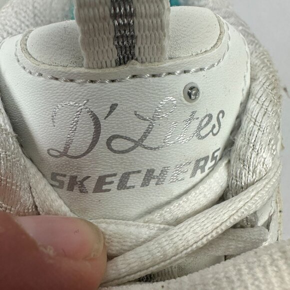 Skechers DLites Womens White Sneakers Size 8.5 Memory Foam Air Cooled Comfortabl - Picture 4 of 9